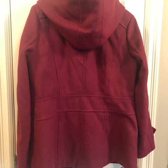 Kensie Hooded Wool Peacoat - Picture 3 of 5